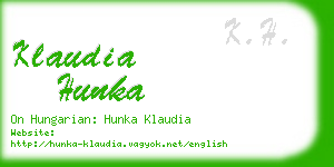 klaudia hunka business card